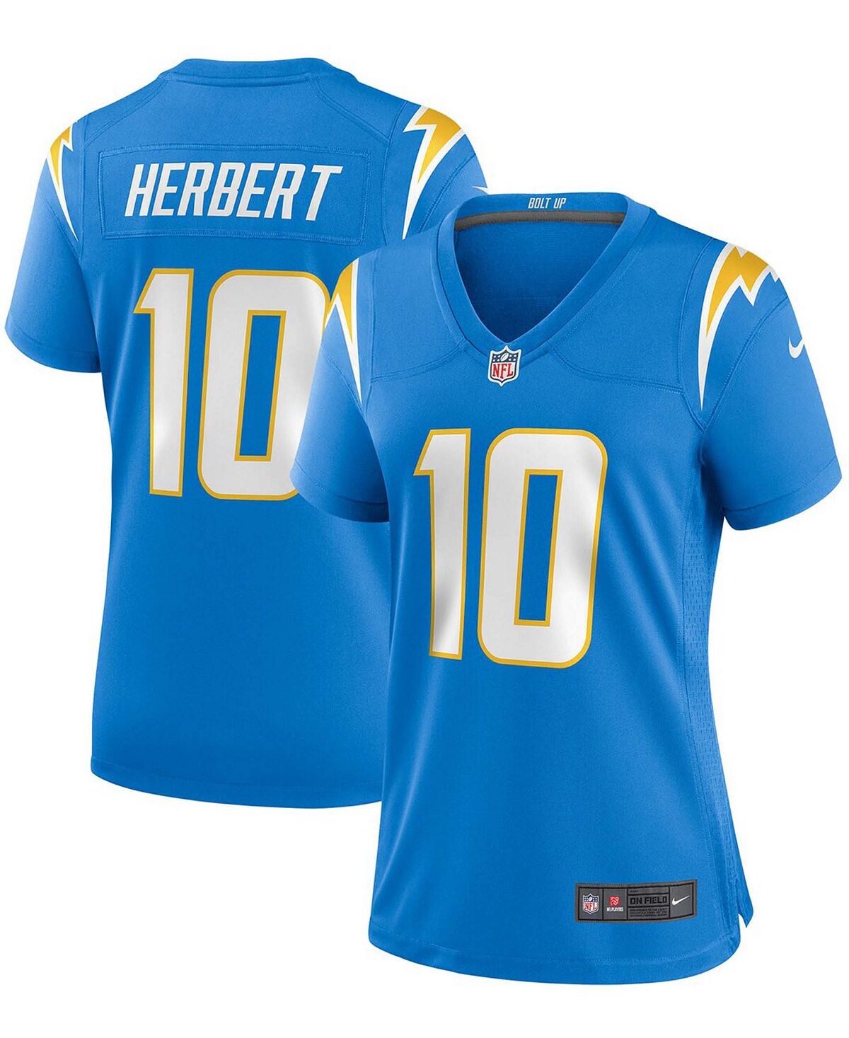 

Женская игровая майка Justin Herbert Powder Blue Los Angeles Chargers Nike