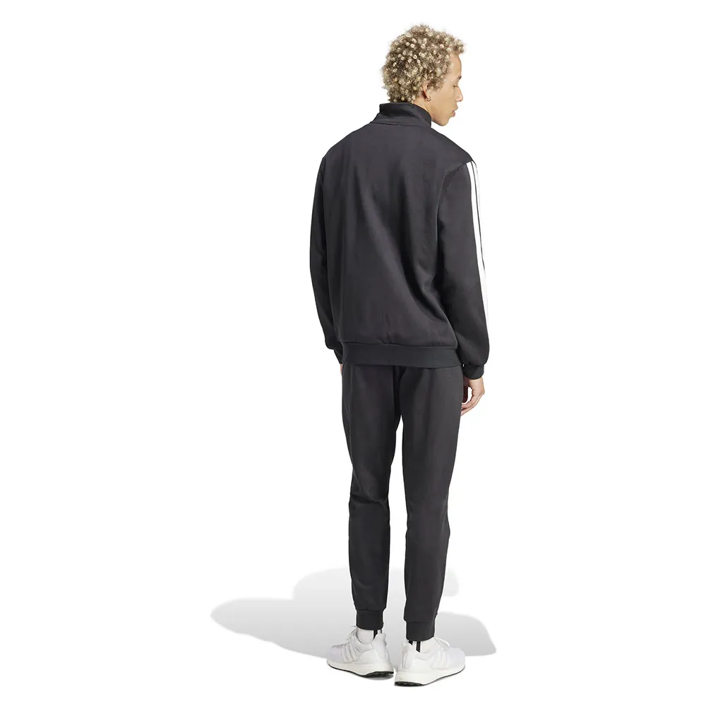 Спортивный костюм adidas Sportswear Basic 3 Stripes Fleece, черный — фото 2