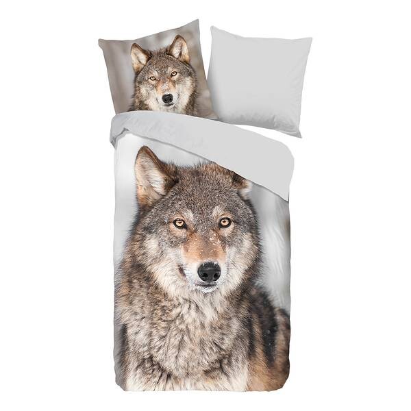 

Комплект постельного белья Good morning Wolf, 135x200x1 см, серый