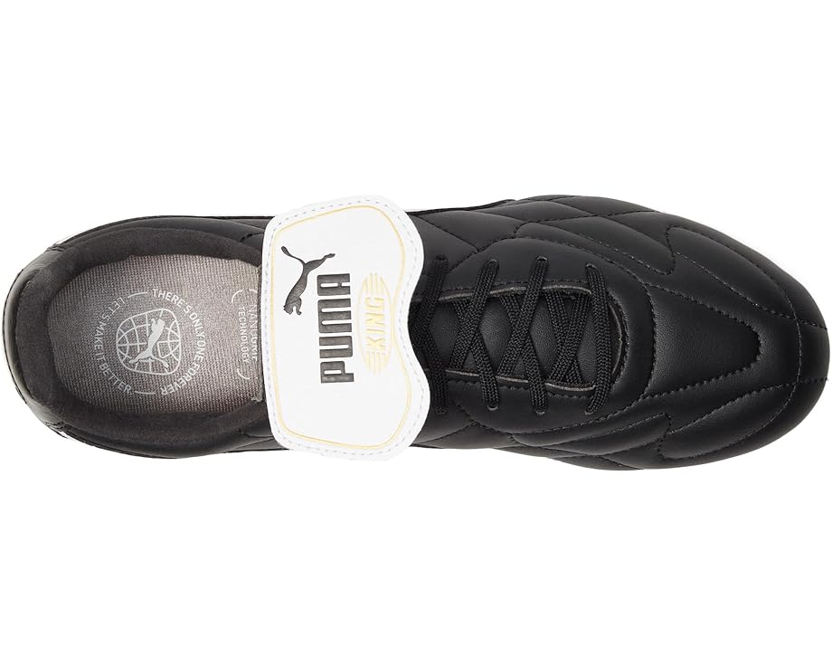 Кроссовки PUMA King Top Firm, Artificial Ground Soccer Cleats, цвет PUMA Black/PUMA White/PUMA Gold — фото 2