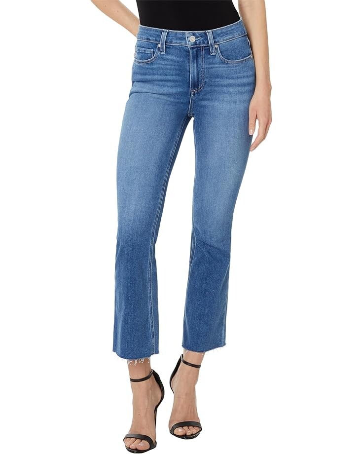 

Джинсы Paige Colette Crop Flare Raw Hem, цвет Starlet
