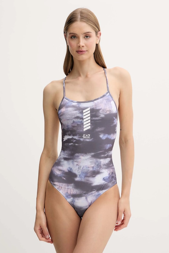 

Цельный купальник Ea7 Emporio Armani, фиолетовый