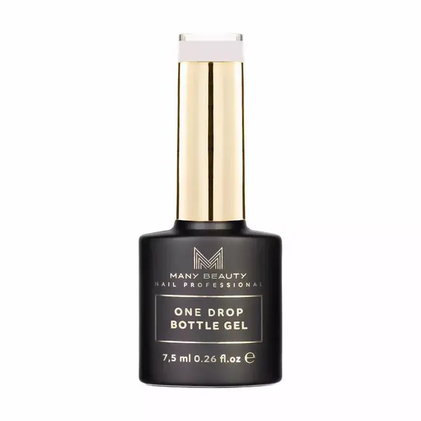 Однофазный гель для маникюра, 004 розово-белый, 15 мл Many Beauty One drop bottle gel, цвет 004 rosy white — фото 2