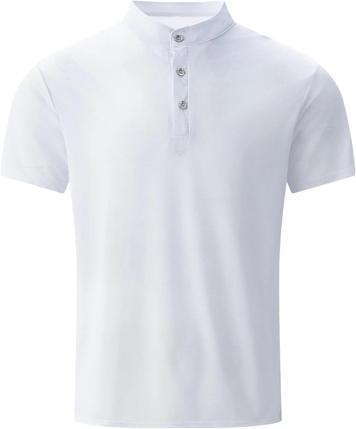 

Мужская хлопковая футболка-хенли с коротким рукавом и воротником стойкой Xiaojmake