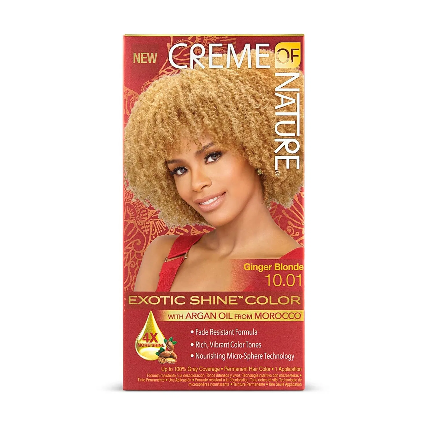 Краска для волос Creme of Nature Exotic Shine Color 10.01 Имбирный блонд Creme Of Nature, Blond