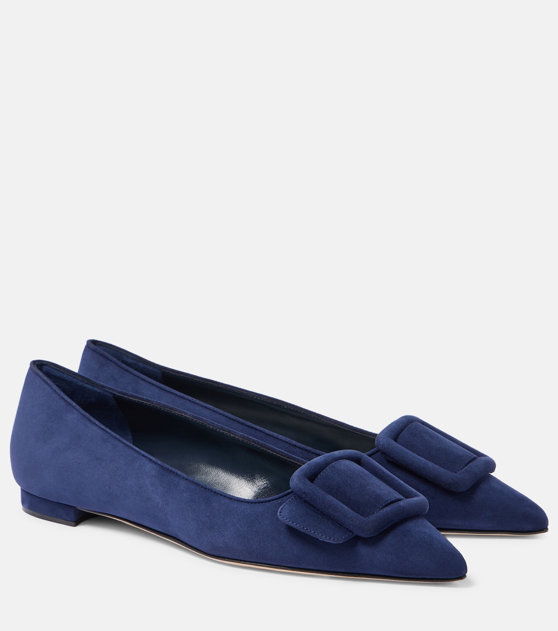 Майсейл балетки из замши Manolo Blahnik, синий