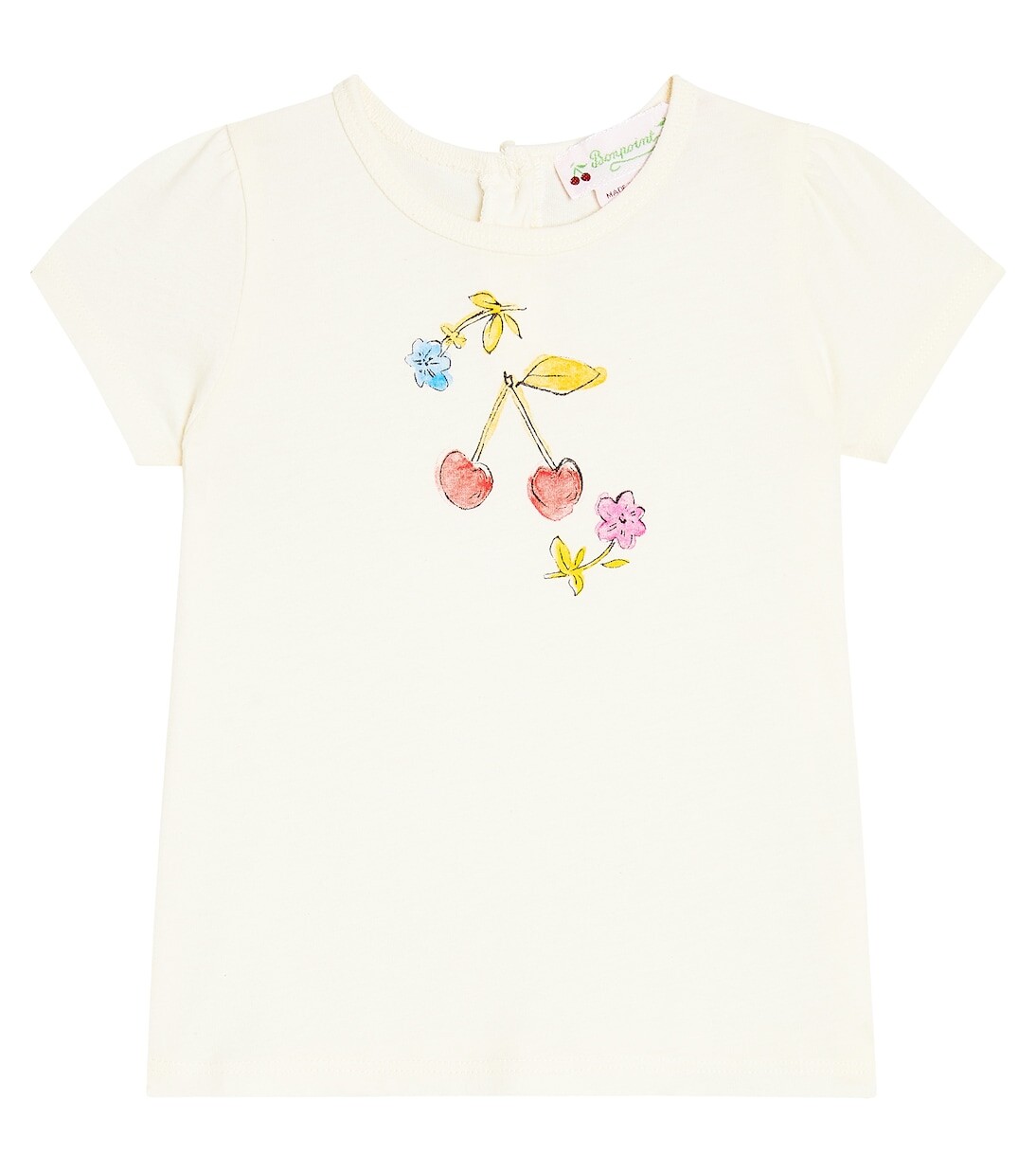 

Футболка baby cira из хлопкового джерси Bonpoint, белый
