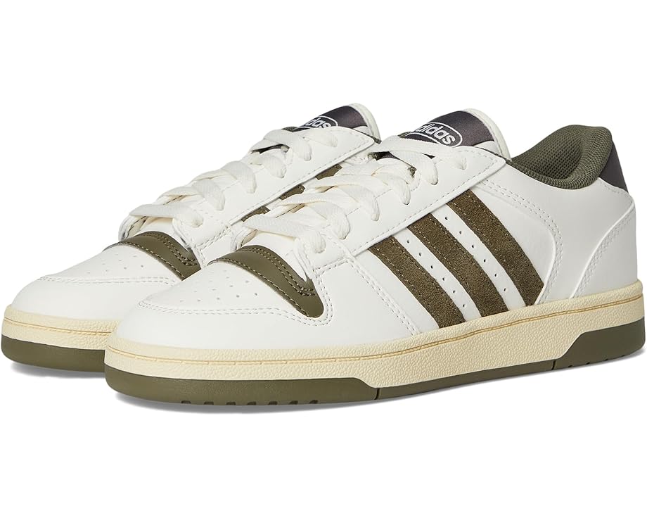 Кроссовки adidas Kids Break Start Shoes, цвет White/Olive Strata/Charcoal
