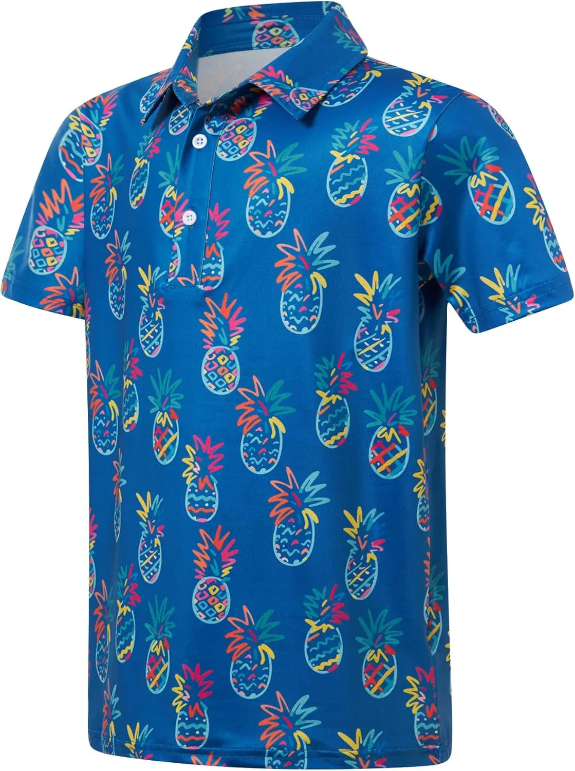Детская рубашка поло с коротким рукавом Cuddomper, цвет Blue Pineapple