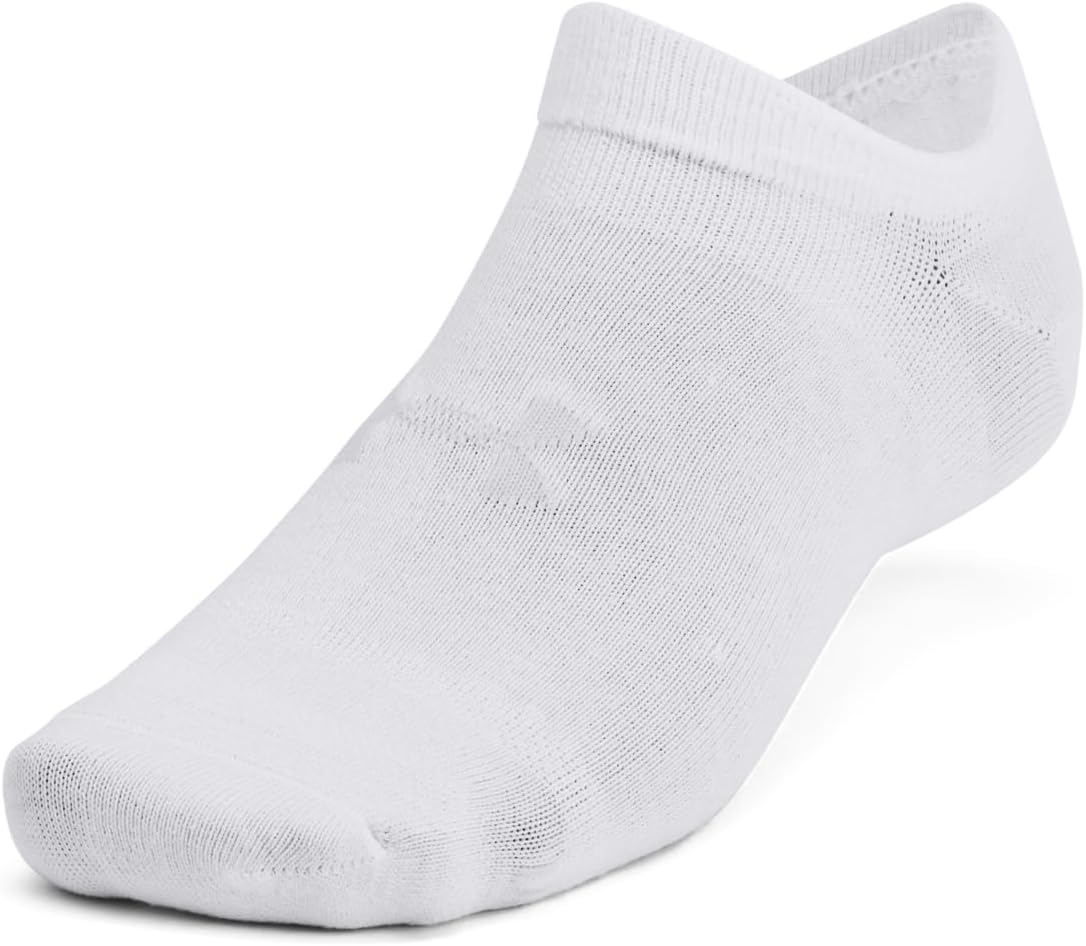 

Носки-невидимки унисекс для взрослых Under Armour Essential (6 пар), (100) White/White/Halo Gray
