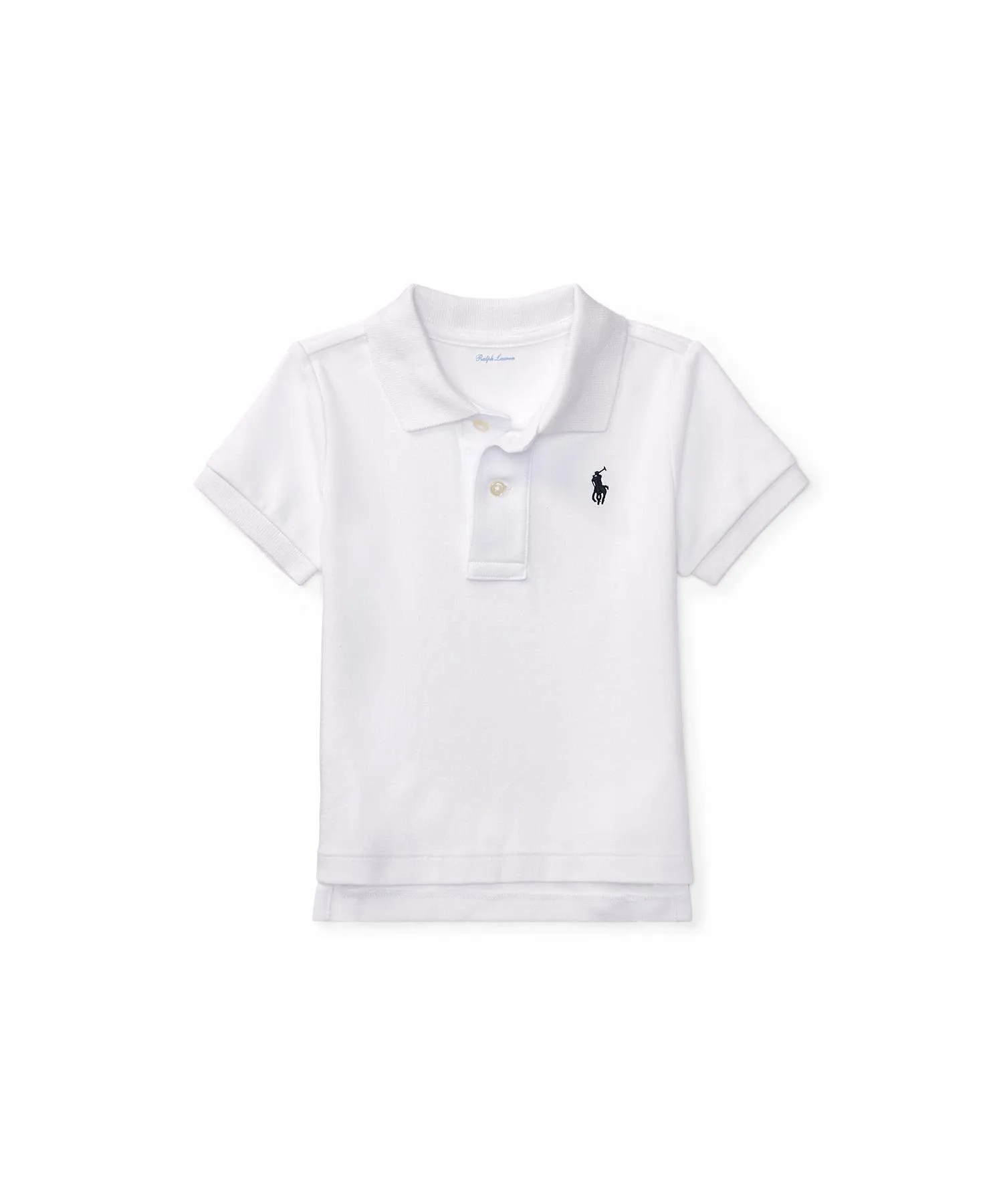 Детская хлопковая рубашка-поло из трикотажа интерлок Polo Ralph Lauren, 100 White