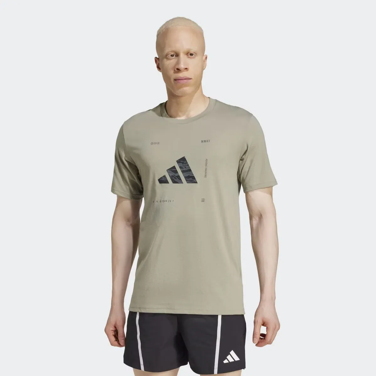 

Мужская футболка Climacool Training Camo с логотипом Adidas, зеленый