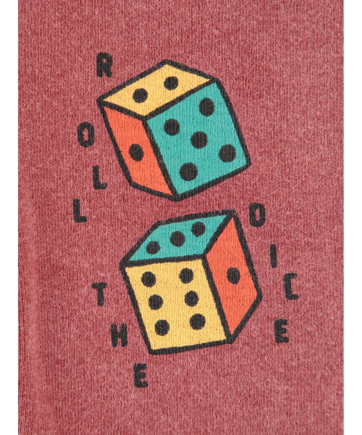Леггинсы с принтом Roll the dice, хлопковые, коричневые — фото 2