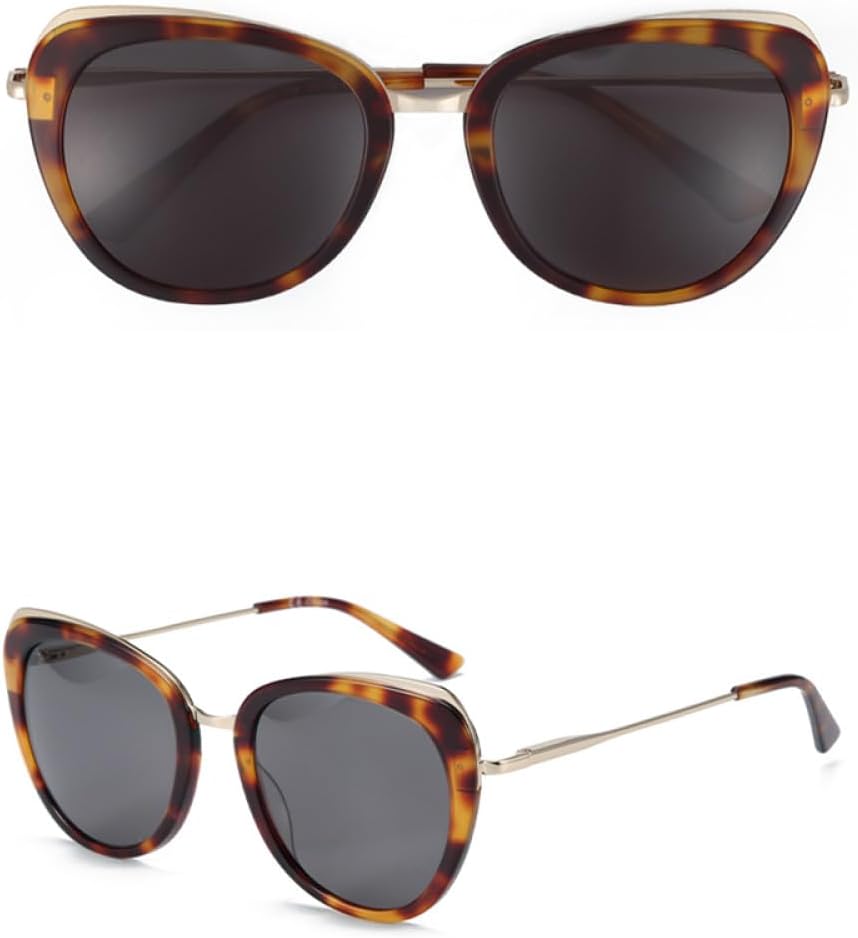 

Солнцезащитные очки «кошачий глаз» для женщин, с покрытием, черные и серые линзы, солнцезащитные очки для активного отдыха, вождения, защита от УФ-излучения UV400 XLUMIO, 002 Demi