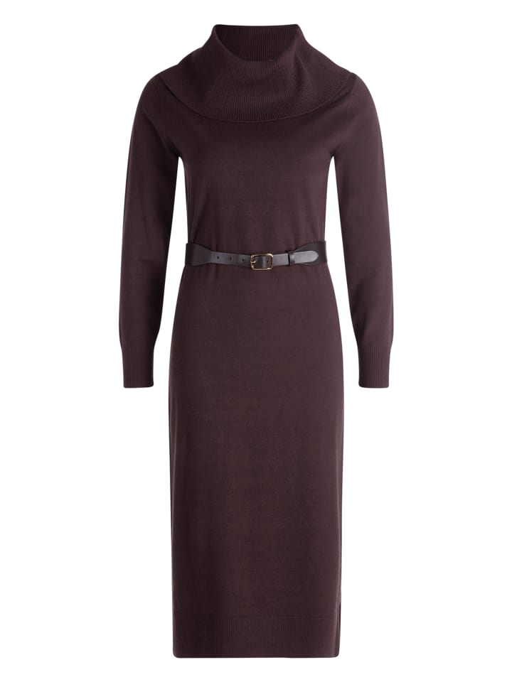 

Zero Вязаное платье с поясом цвета «Шоколадная слива»
