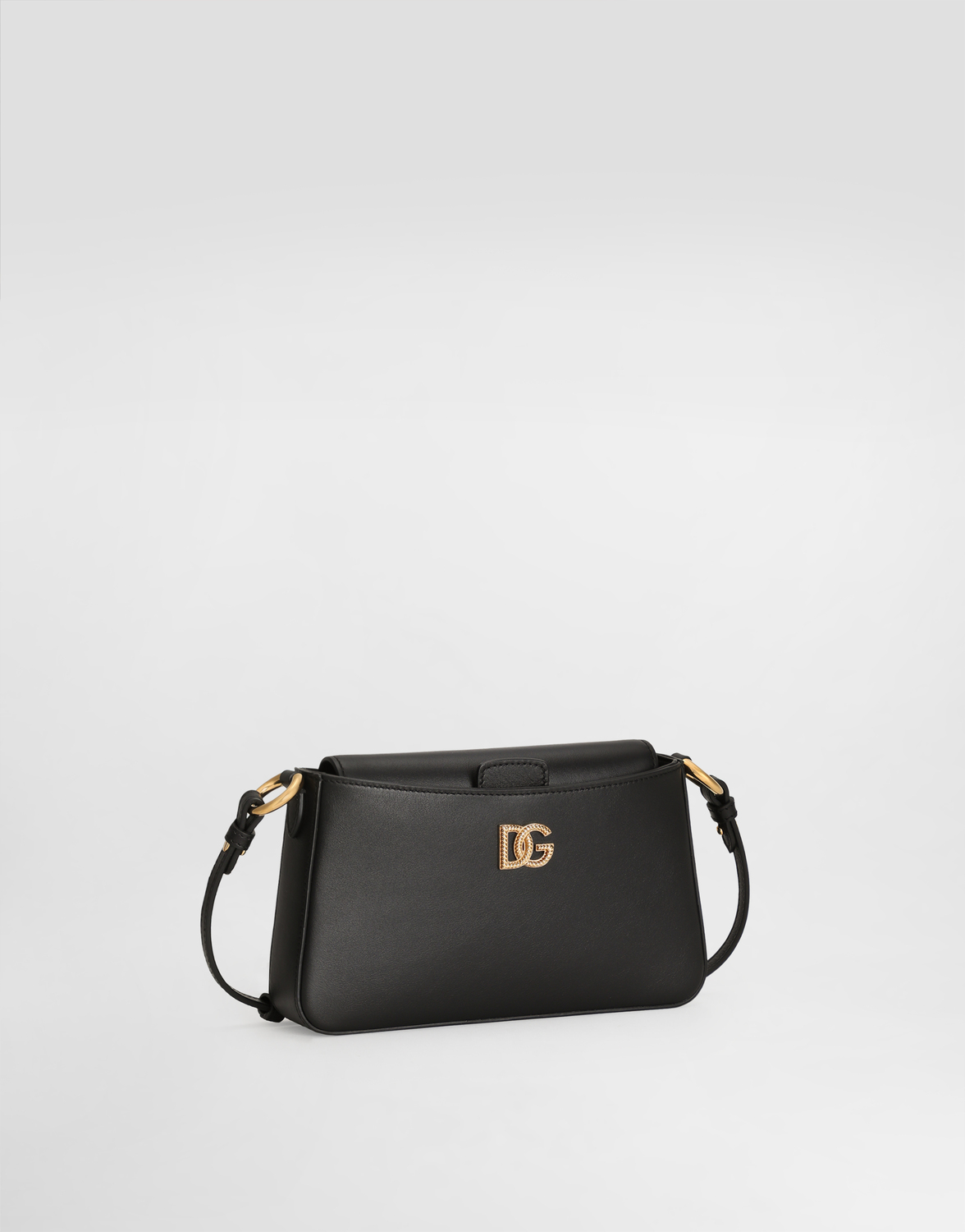 Сумка для телефона из телячьей кожи Dolce & Gabbana, черный — фото 2