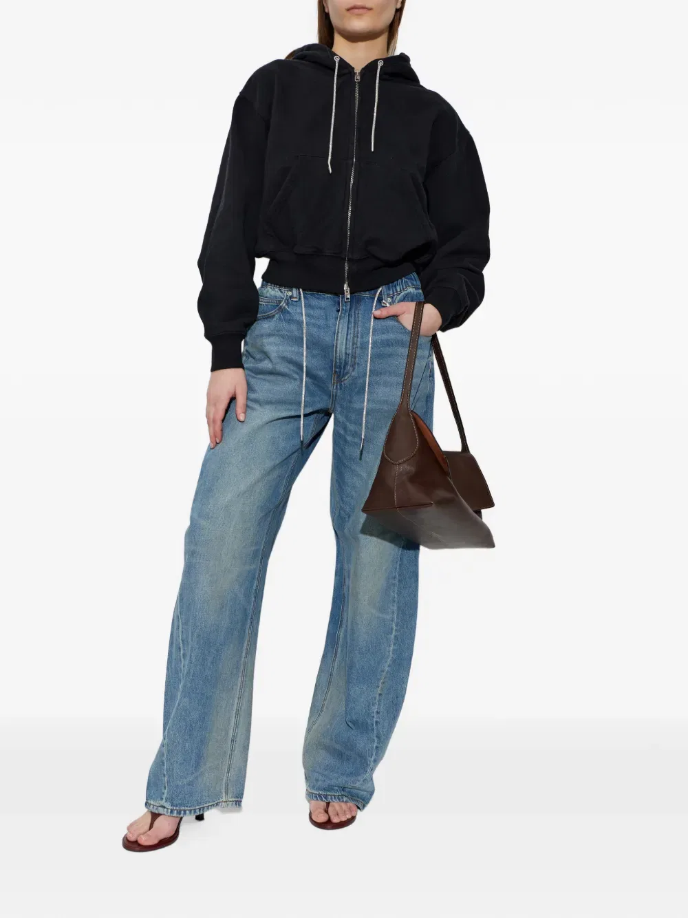 Толстовка на молнии Alexander Wang, черный — фото 2