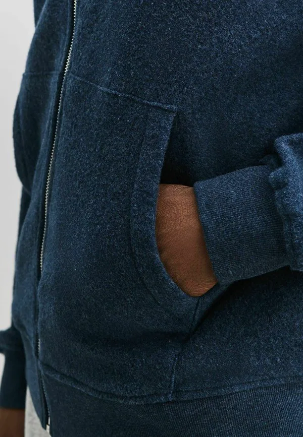 Флисовая куртка с капюшоном на молнии Next, Navy Blue — фото 4