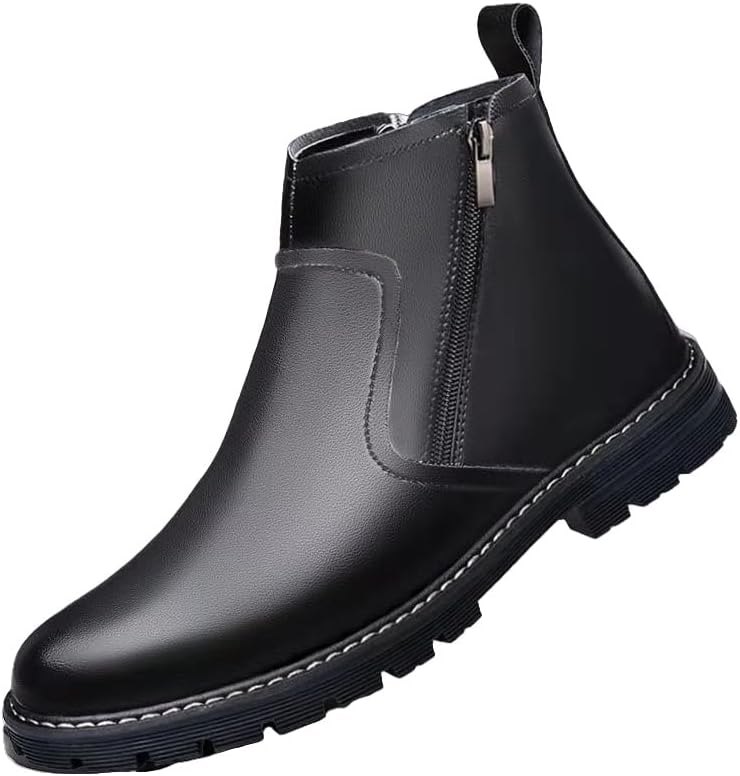 

Мужские черные высокие ботинки, короткие - Ретро и модные, скользкие и износостойкие, подходят для поездок на работу, активного отдыха на улице, повседневного использования и официальных мероприятий Clolinde