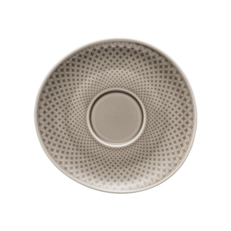 

Junto Pearl Grey - Фарфор комбинированное/кофейно-чайное блюдце 15 см Rosenthal, серый