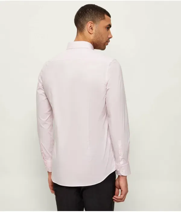 Рубашка H-HANK-kent-C1-214 slim fit Boss, пудрово-розовый — фото 3