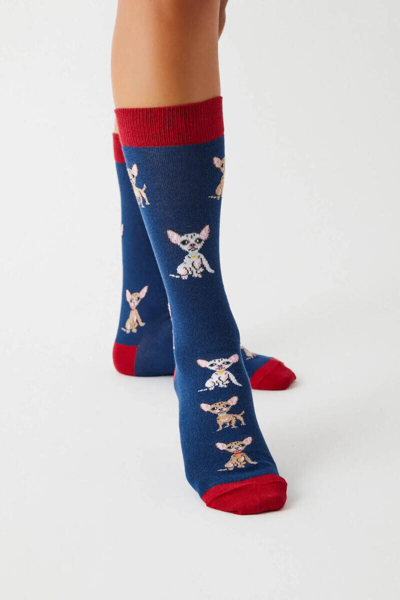 

Темно-синие высокие носки Besocks из органического хлопка Besocks, синий