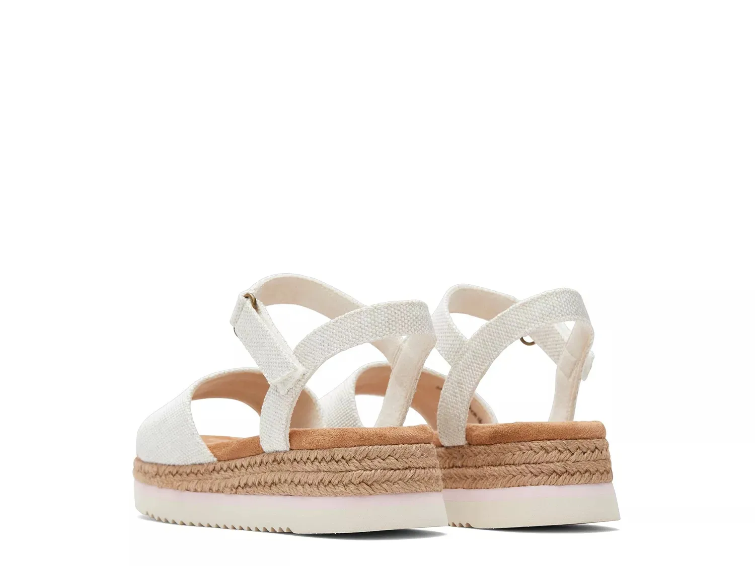 Сандалии на танкетке TOMS Diana Espadrille - детские, белые — фото 3