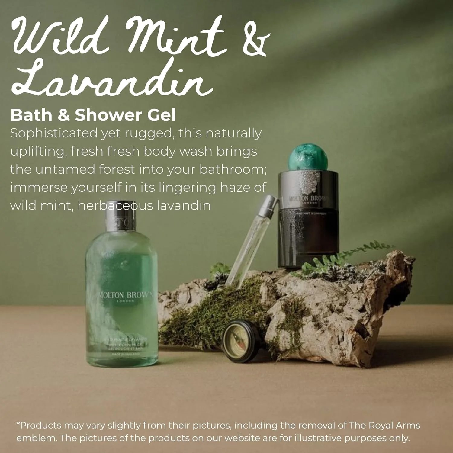 Гель для душа Molton Brown Wild Mint & Lavandin, 10 жидких унций. 296 мл (1 шт.), Multicolor — фото 2