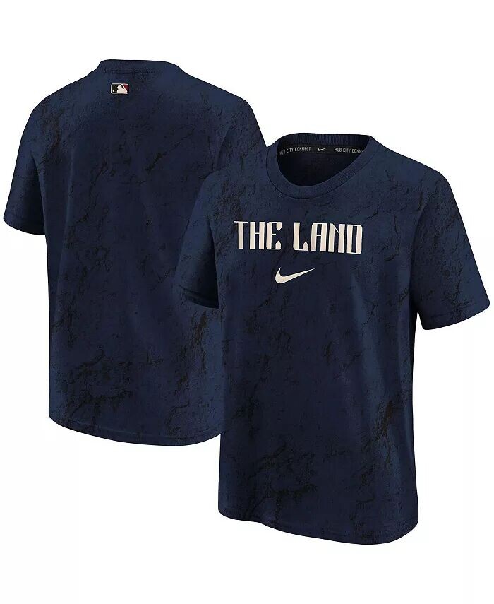 

Темно-синяя футболка City Connect Legend Performance для мальчиков и девочек Cleveland Guardians 2024 Nike, синий