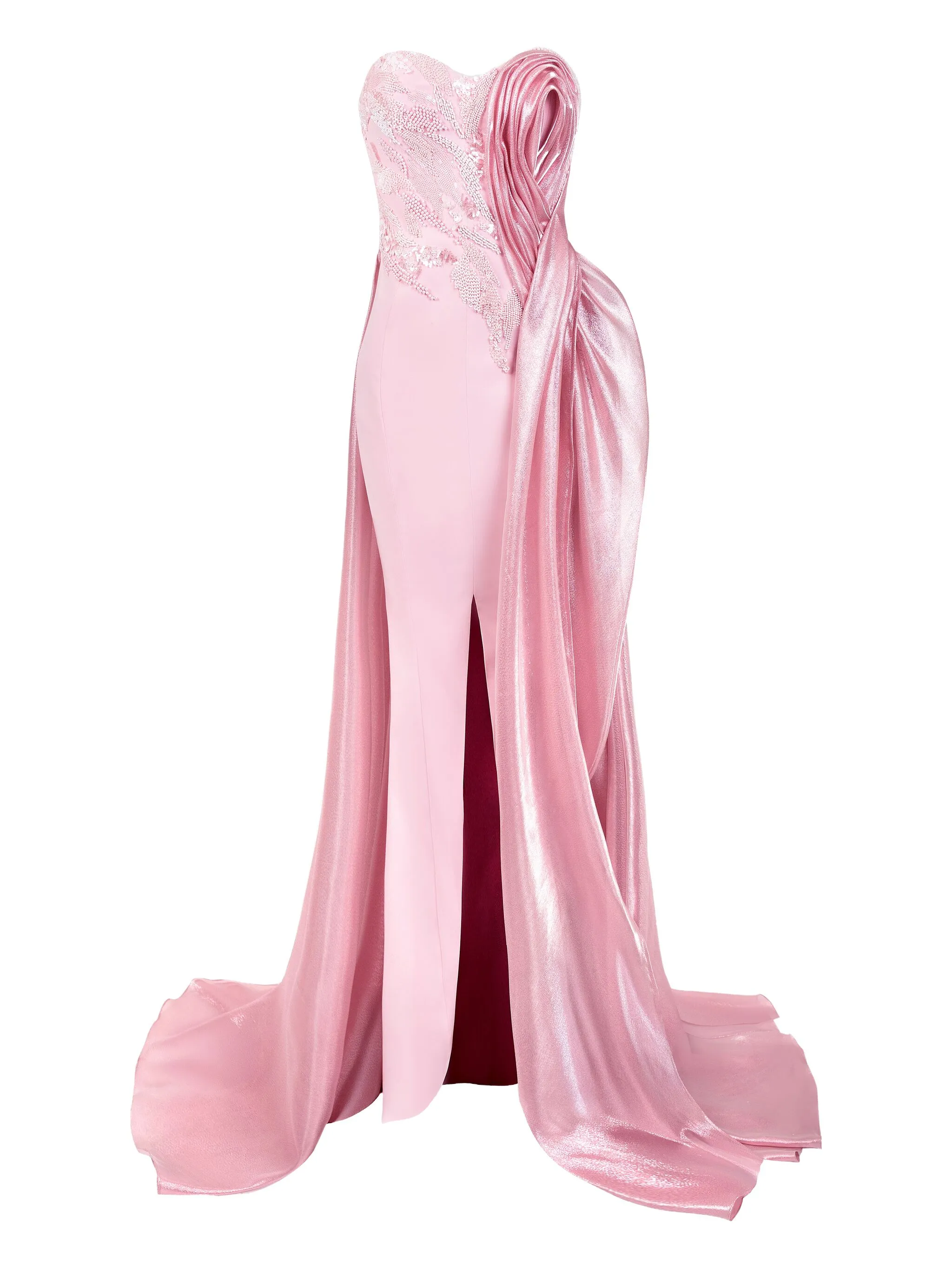 

Декорированное вечернее платье Gaby Charbachy, розовый