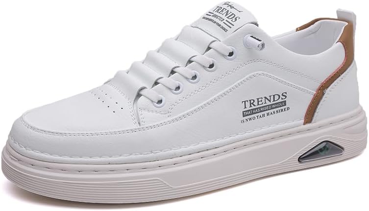 

Мужские модные повседневные кроссовки из натуральной кожи, удобные низкие плоские туфли для вождения, мужская обувь для прогулок Lhyxu, белый