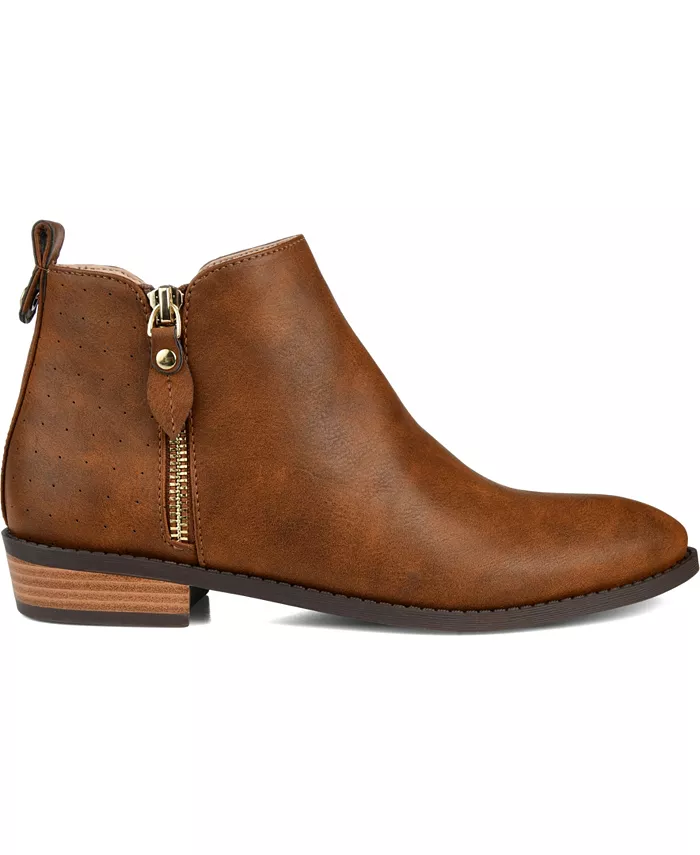 Женские ботинки Ellis с боковой молнией Journee Collection, коричневый — фото 2