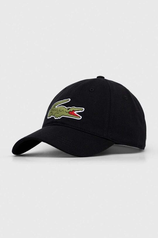 

Хлопковая бейсболка Lacoste, черный