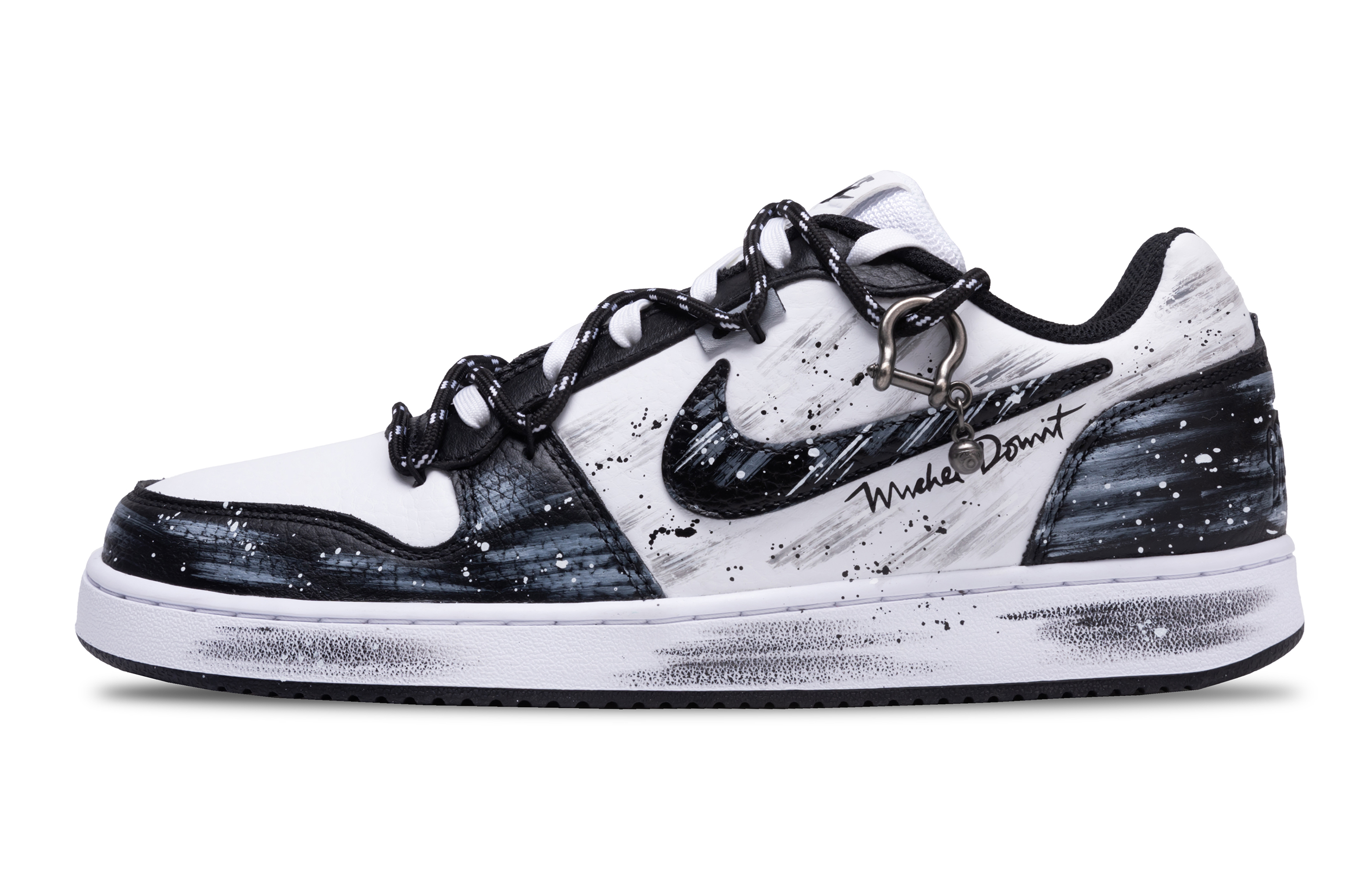 

Nike Низкие противоскользящие кроссовки для скейтбординга EBERNON Dark Moon Symphony, мужские, черно-белые