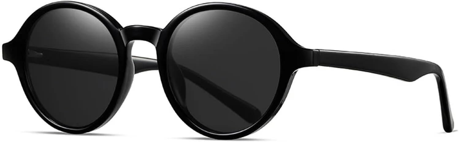 

Мужские солнцезащитные очки в стиле ретро, ​​круглые, для активного отдыха и вождения, модные панк-очки, двухцветные, с защитой от УФ-излучения UV400, роскошные женские очки TYUVIVO, Black Grey