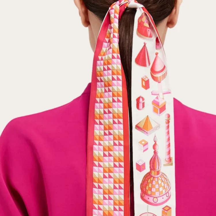 Шарф с графическим принтом Ferragamo, Cotton Candy — фото 3