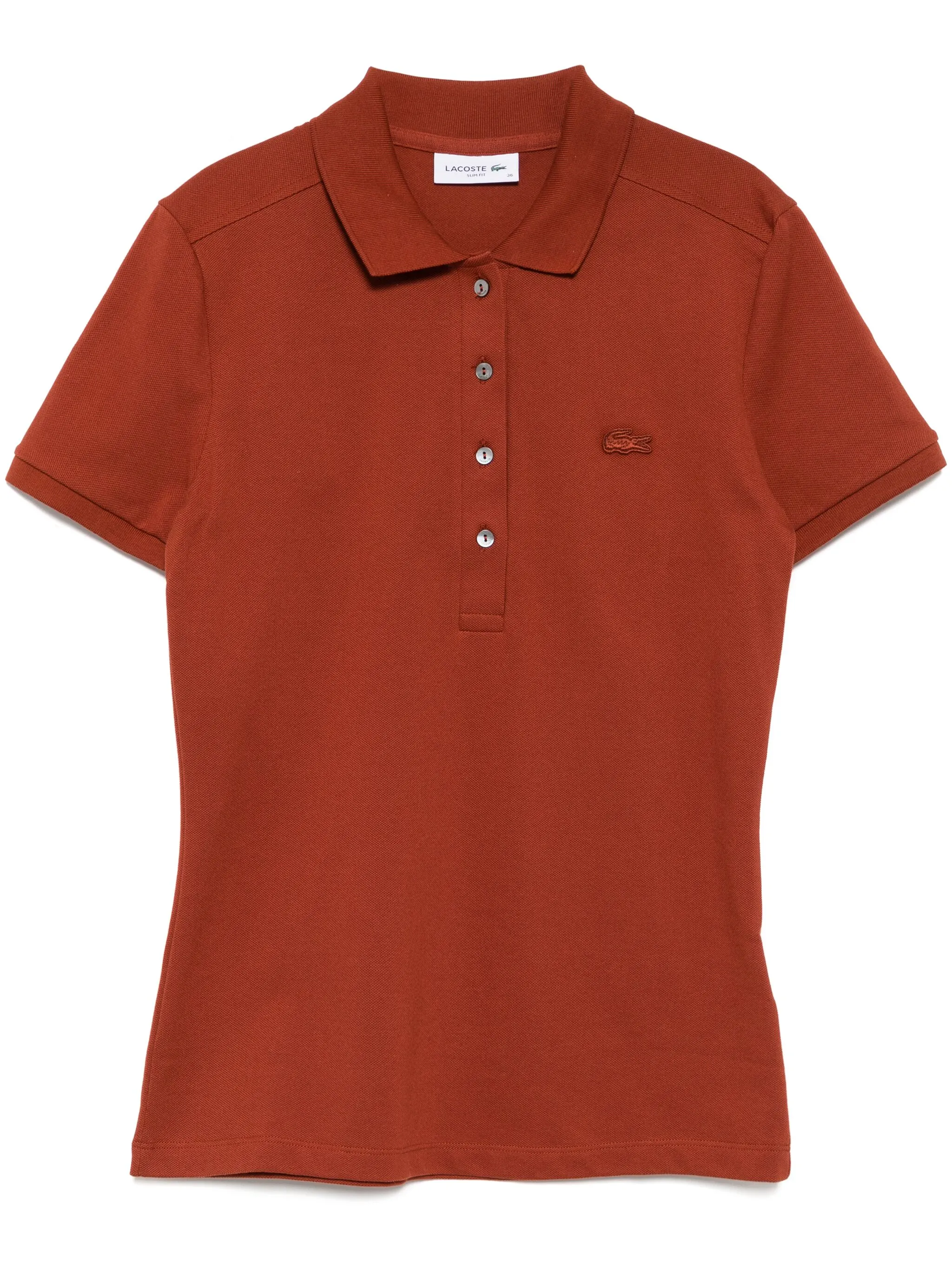 

Рубашка поло с нашивкой-логотипом Lacoste, коричневый