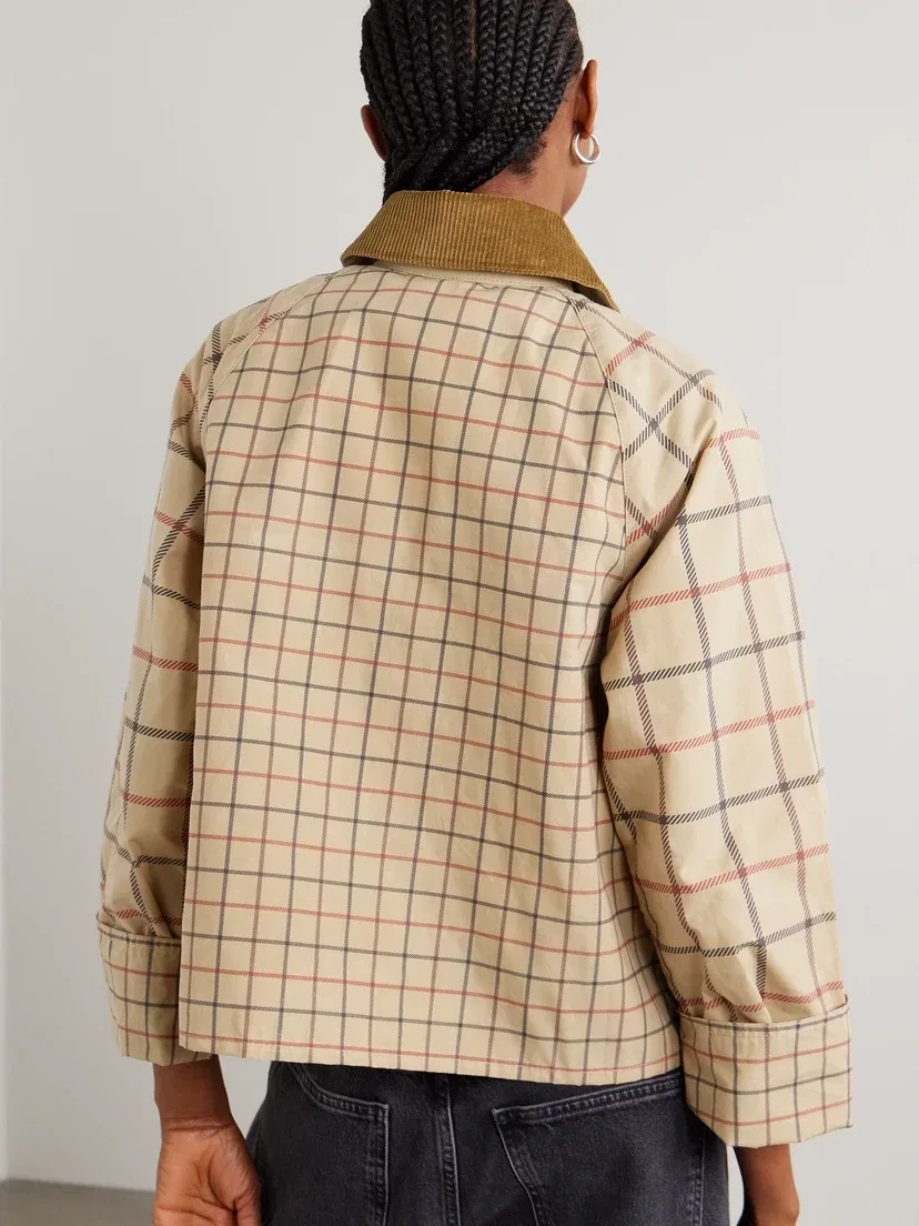 Вельветовая куртка Mackworth в клетку Barbour, бежевый — фото 4