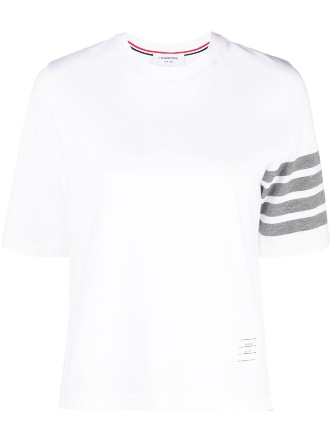 

Thom Browne футболка с полосками 4-Bar и логотипом, белый