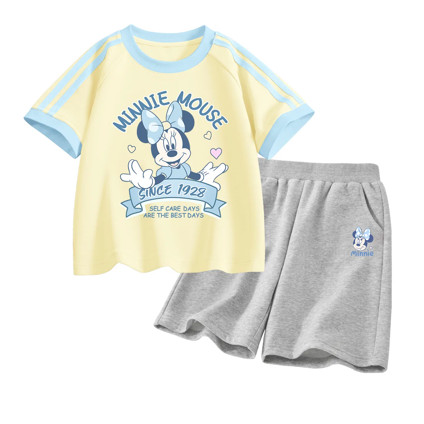 Детский спортивный костюм Casual Sportswear 2 Piece Set Disney, Di F Small Flower K Mousse Pink+Di F Small Flower K Gray — фото 4