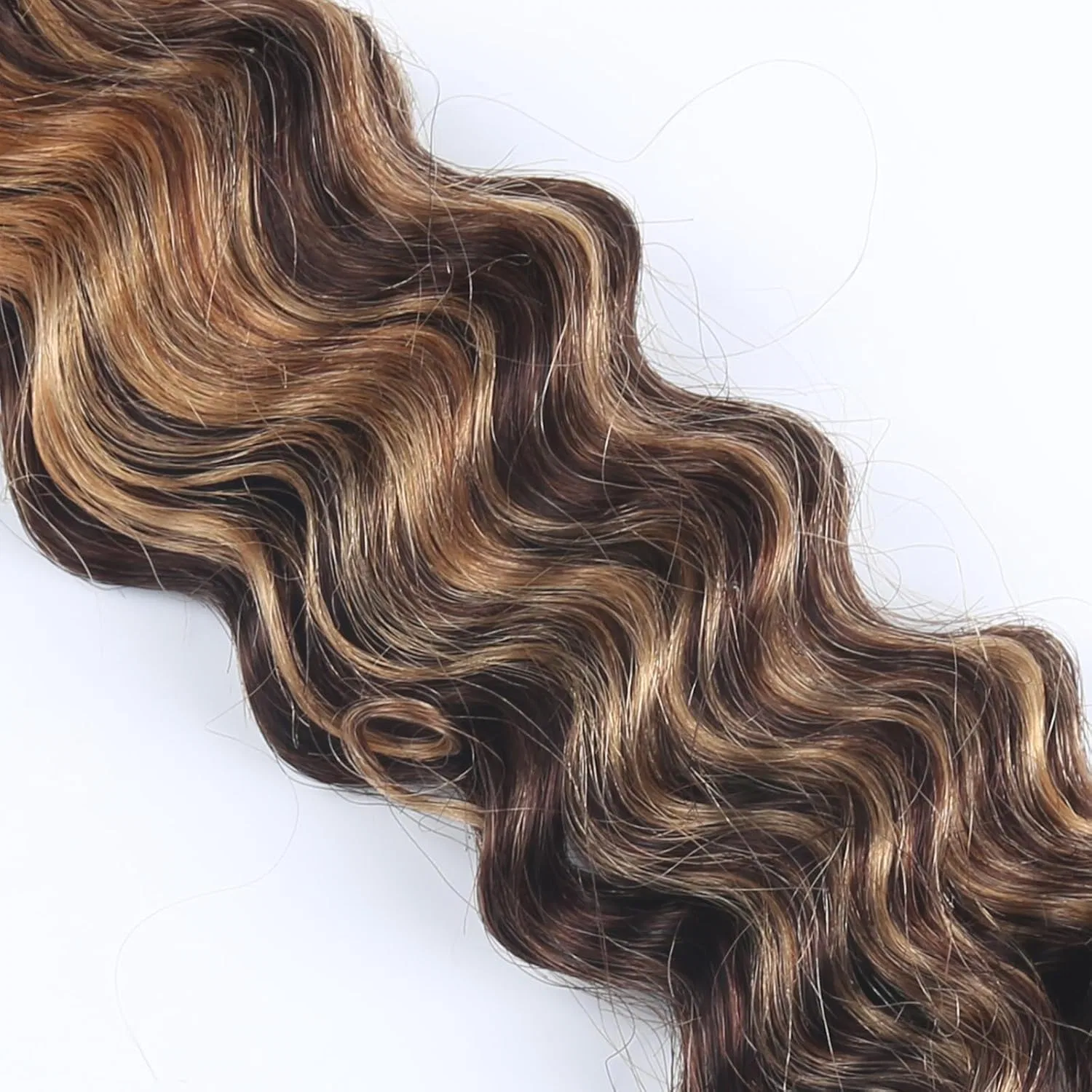 Натуральные волосы для плетения кос Deep Wave от Generic Folique, #430 Ombre Brown — фото 3