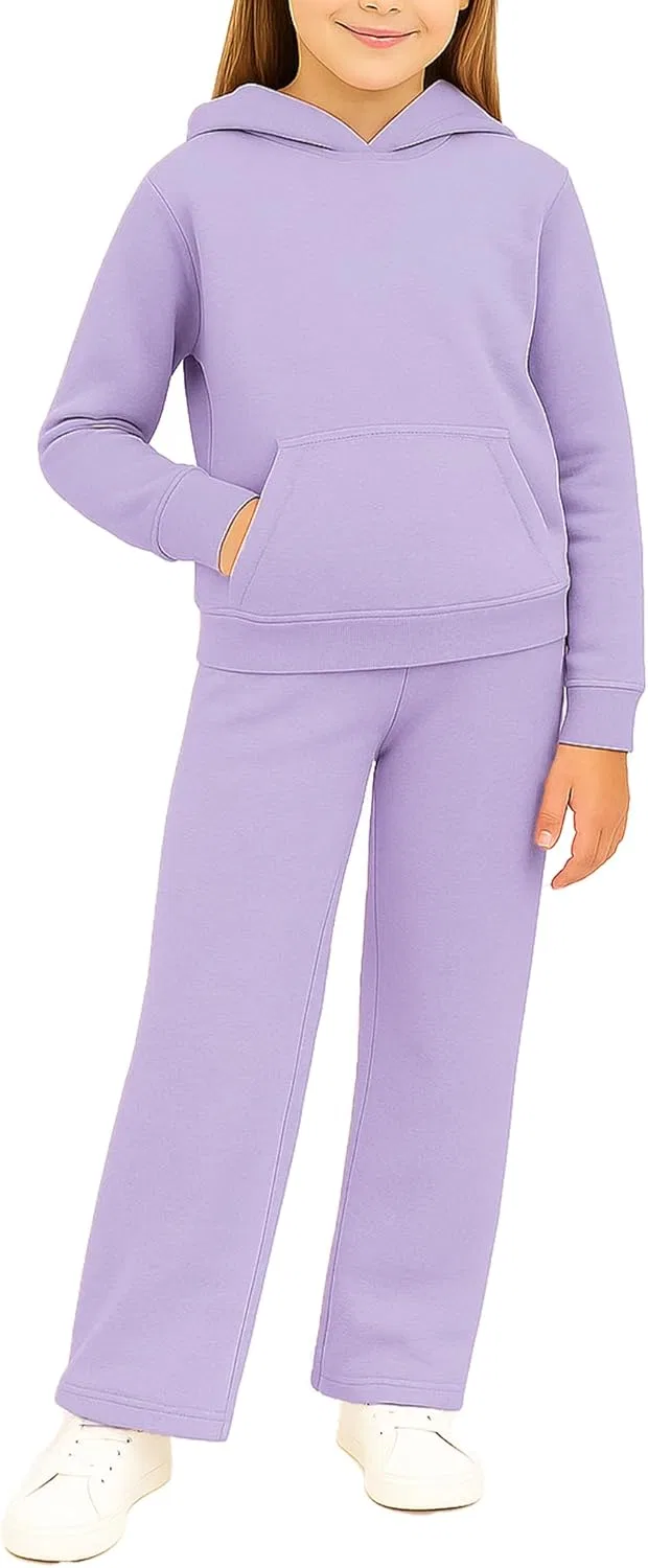 Детский спортивный костюм с худи и широкими штанами, ELLA IN PINK, Purple