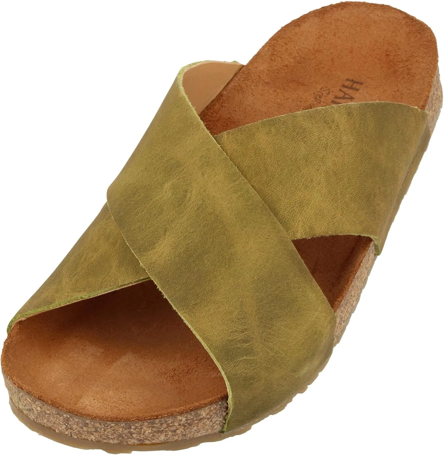Кожаные мюли унисекс HAFLINGER Bio Mio, Green