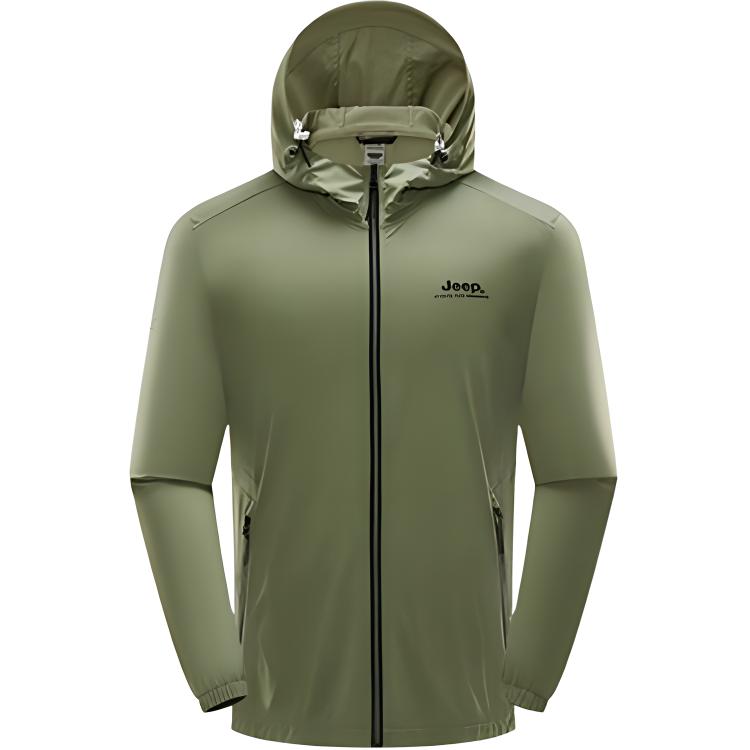 

Jeep Дышащая ветрозащитная одежда с УФ-защитой для мужчин, Light Army Green