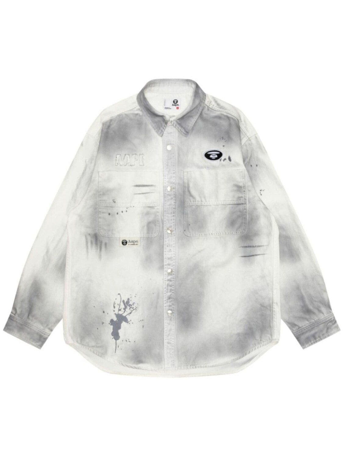 

Рубашка с логотипом AAPE BY *A BATHING APE, белый