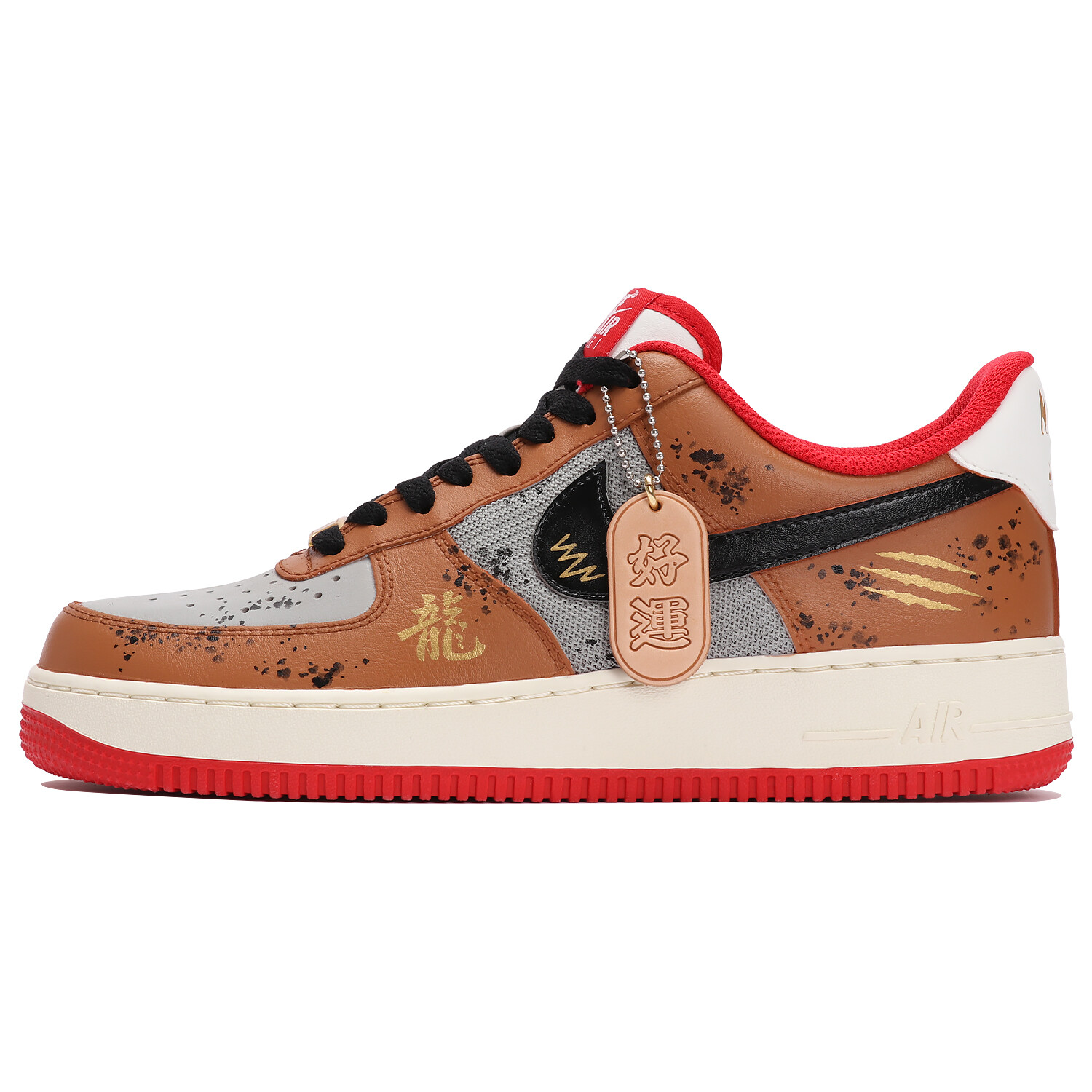 

Кроссовки для скейтбординга Nike Air Force 1 Low унисекс, Grey/Red