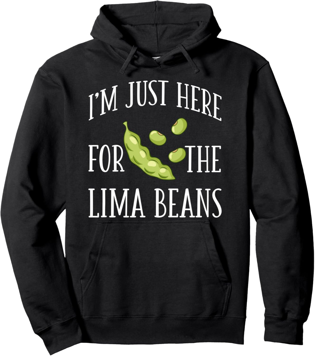 

Толстовка с капюшоном для посадки растений Limame Lima Bean, черный