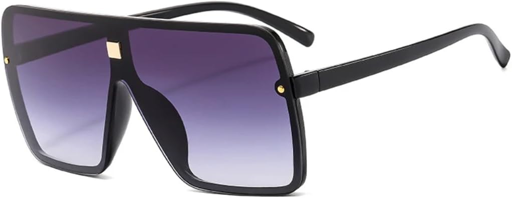 

Роскошные солнцезащитные очки большого размера в квадратной оправе для женщин, в стиле панк, модные для мужчин, трендовые для активного отдыха и спорта, с защитой от УФ-излучения UV400 TVTBBVV, Black Gradient Gray