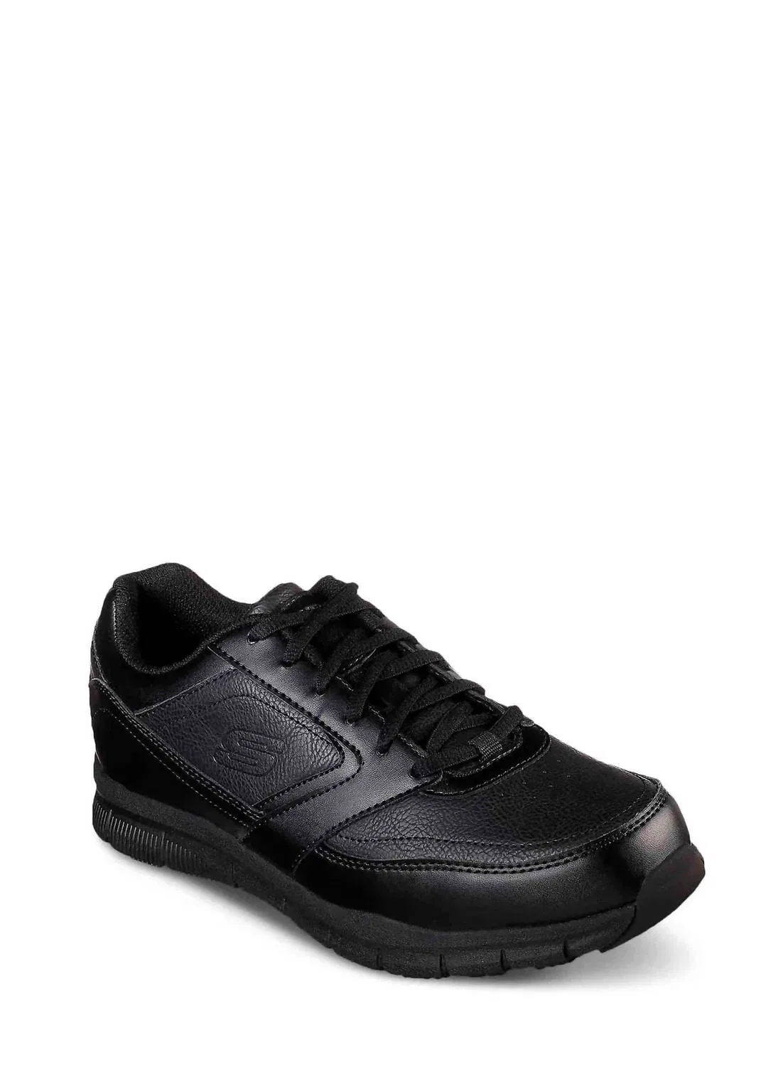 Skechers Мужские рабочие кроссовки на шнуровке, черные