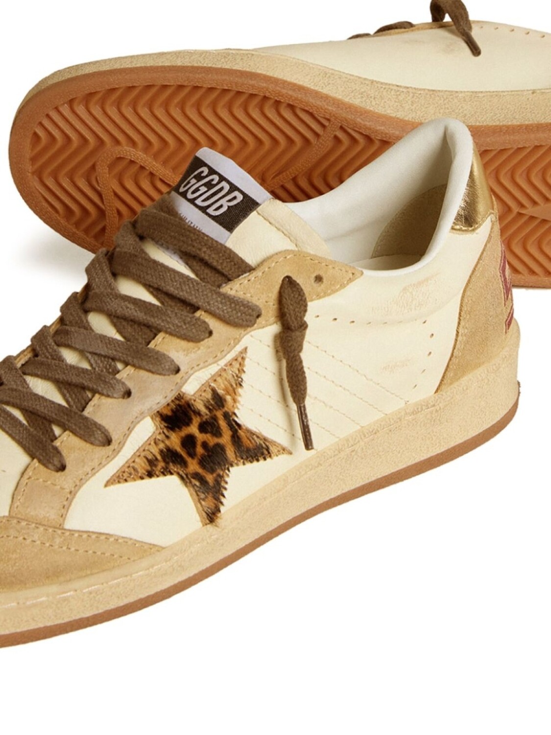 Кеды Ball Star Golden Goose, коричневый — фото 4